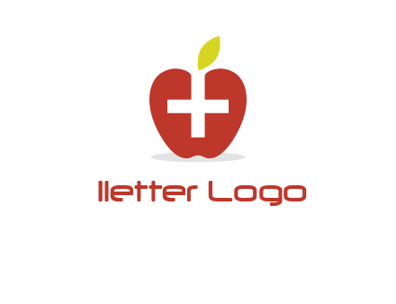 apple with health care cross logo