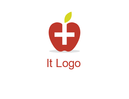 apple with health care cross logo