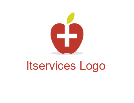 apple with health care cross logo