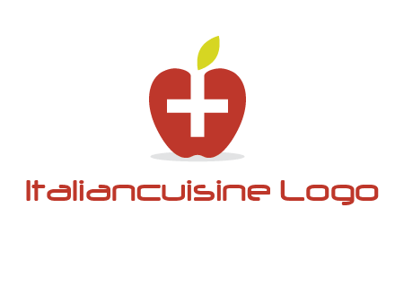apple with health care cross logo