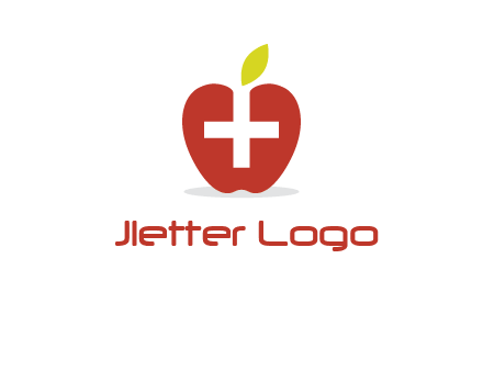 apple with health care cross logo