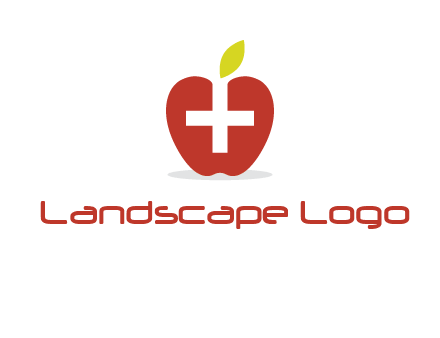 apple with health care cross logo