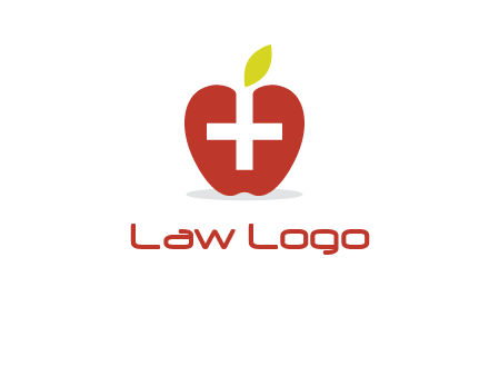 apple with health care cross logo