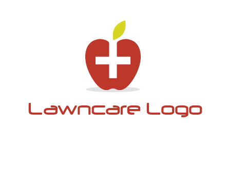 apple with health care cross logo