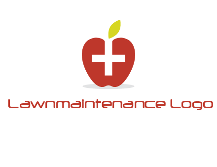 apple with health care cross logo