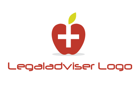 apple with health care cross logo
