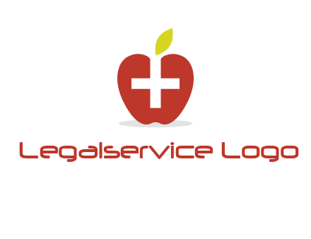 apple with health care cross logo