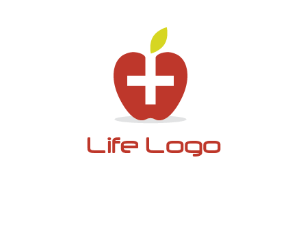 apple with health care cross logo