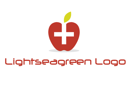 apple with health care cross logo