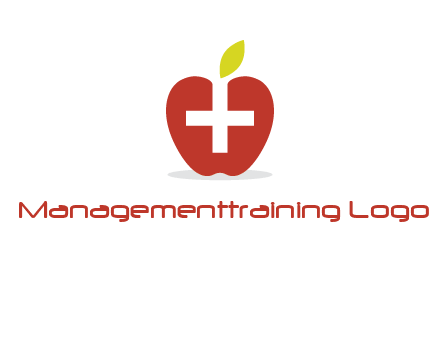 apple with health care cross logo