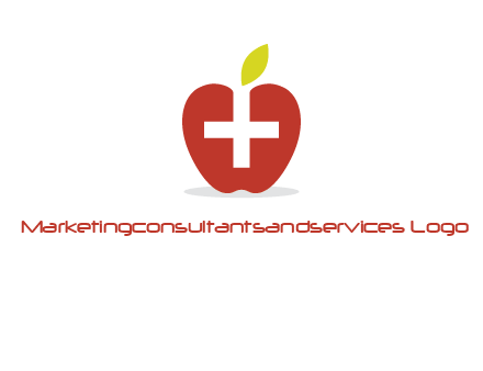 apple with health care cross logo
