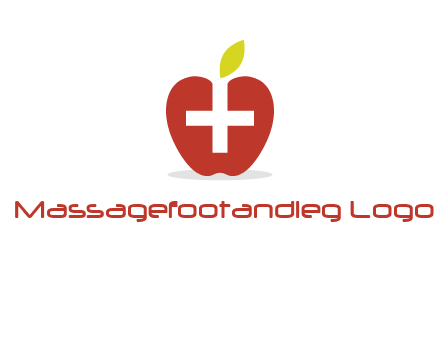 apple with health care cross logo