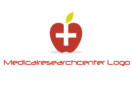 apple with health care cross logo