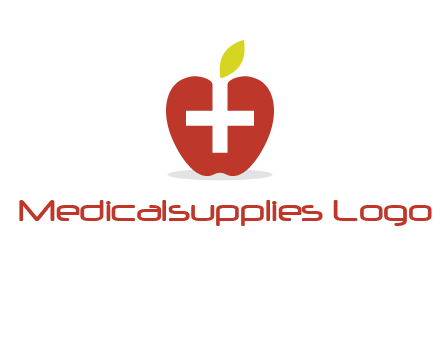 apple with health care cross logo