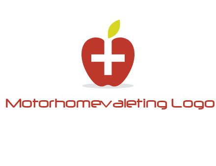 apple with health care cross logo