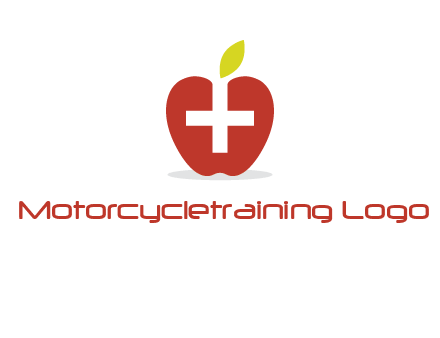 apple with health care cross logo