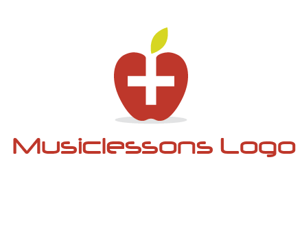 apple with health care cross logo