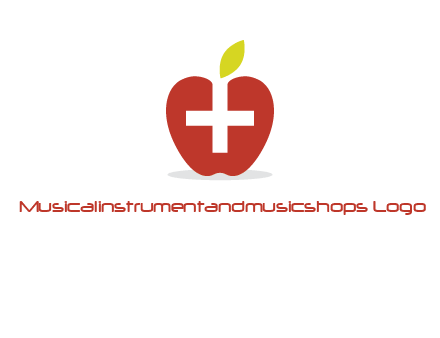 apple with health care cross logo