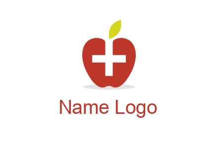 apple with health care cross logo