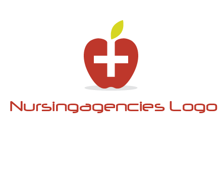 apple with health care cross logo