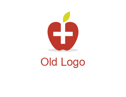 apple with health care cross logo