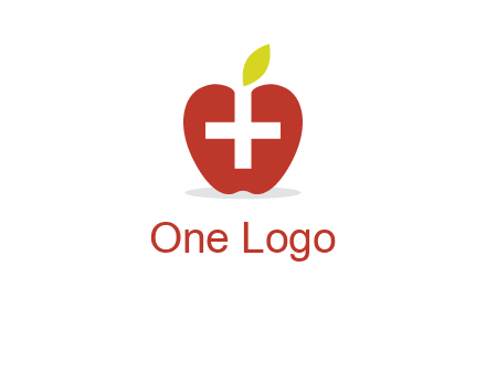 apple with health care cross logo