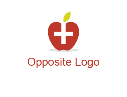 apple with health care cross logo