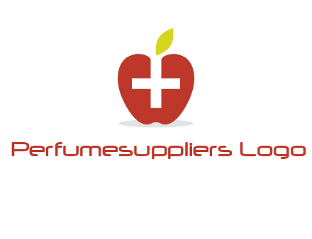 apple with health care cross logo