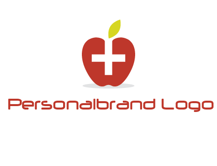 apple with health care cross logo