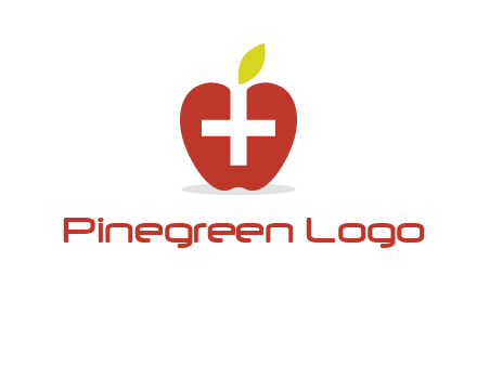 apple with health care cross logo
