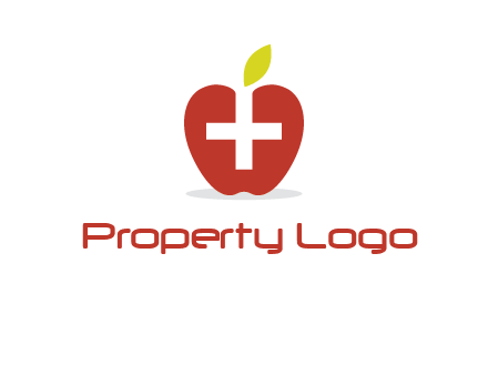 apple with health care cross logo