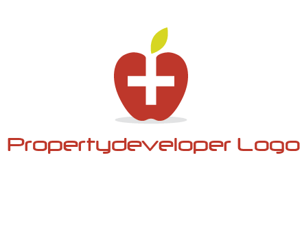 apple with health care cross logo