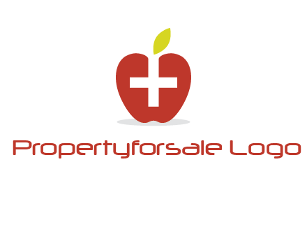 apple with health care cross logo