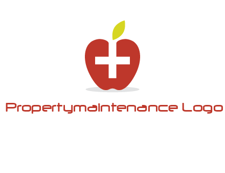 apple with health care cross logo