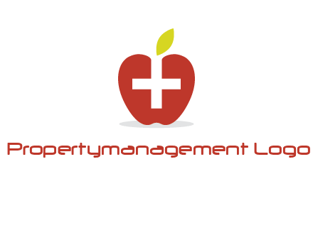 apple with health care cross logo