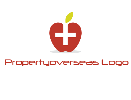 apple with health care cross logo