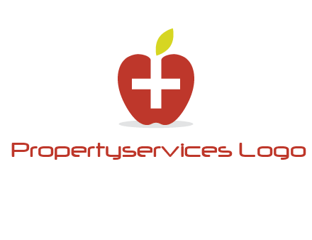 apple with health care cross logo