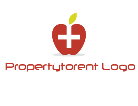 apple with health care cross logo