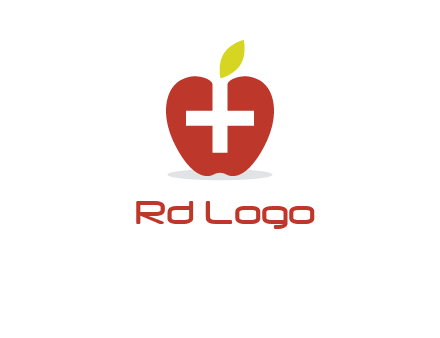 apple with health care cross logo