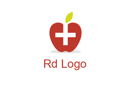 apple with health care cross logo