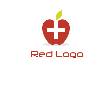 apple with health care cross logo