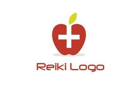 apple with health care cross logo