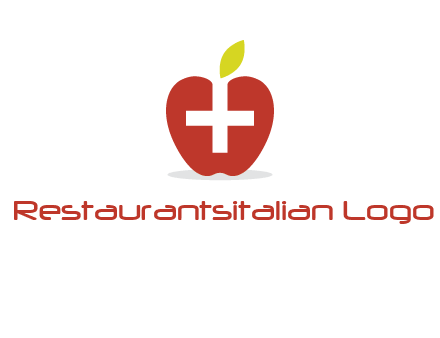 apple with health care cross logo
