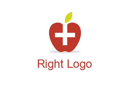 apple with health care cross logo