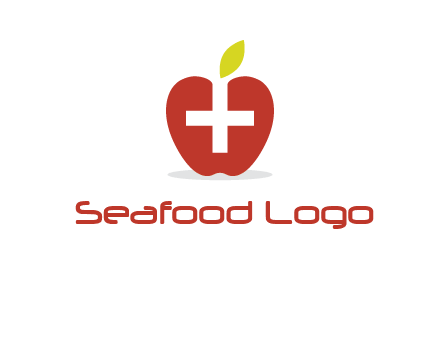 apple with health care cross logo