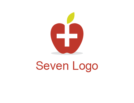 apple with health care cross logo