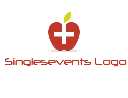 apple with health care cross logo