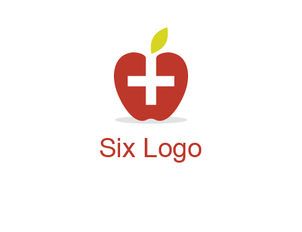 apple with health care cross logo