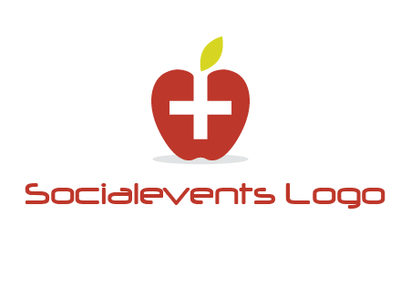 apple with health care cross logo