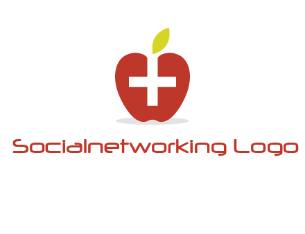 apple with health care cross logo